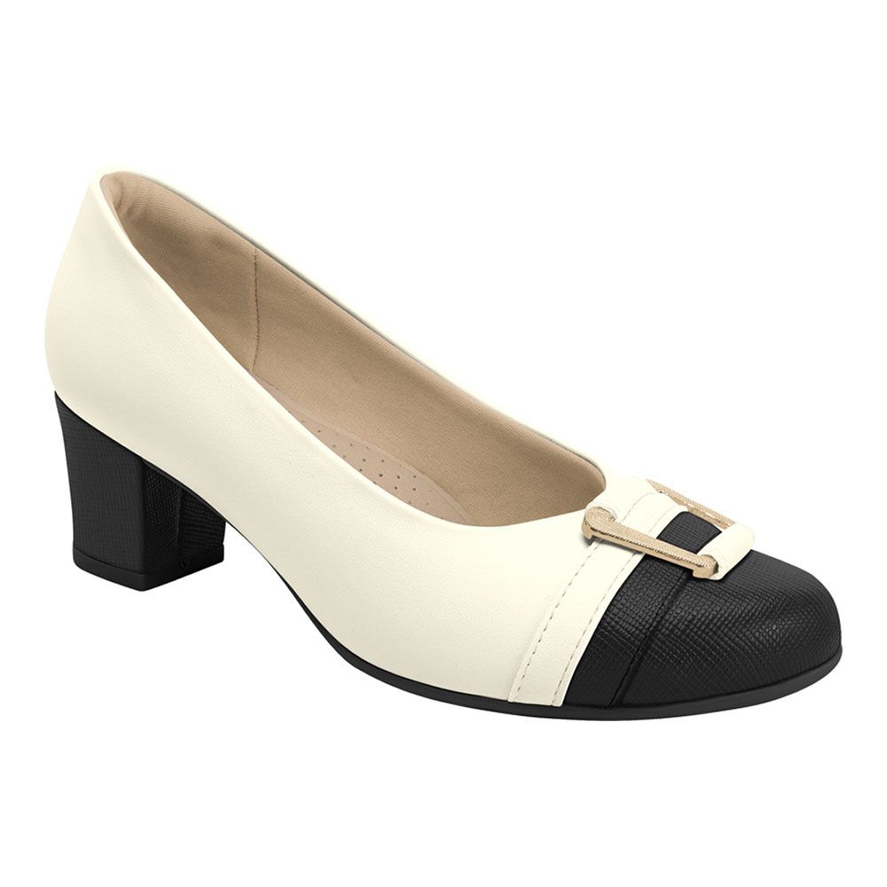 PICCADILLY Női elegáns cipő 110157-7 off white -preto