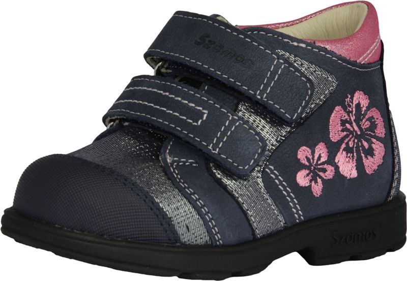  Szamos kölyök szupinált bőr cipő  1702-407493 kék-ezüst-pink  31-35 méretben