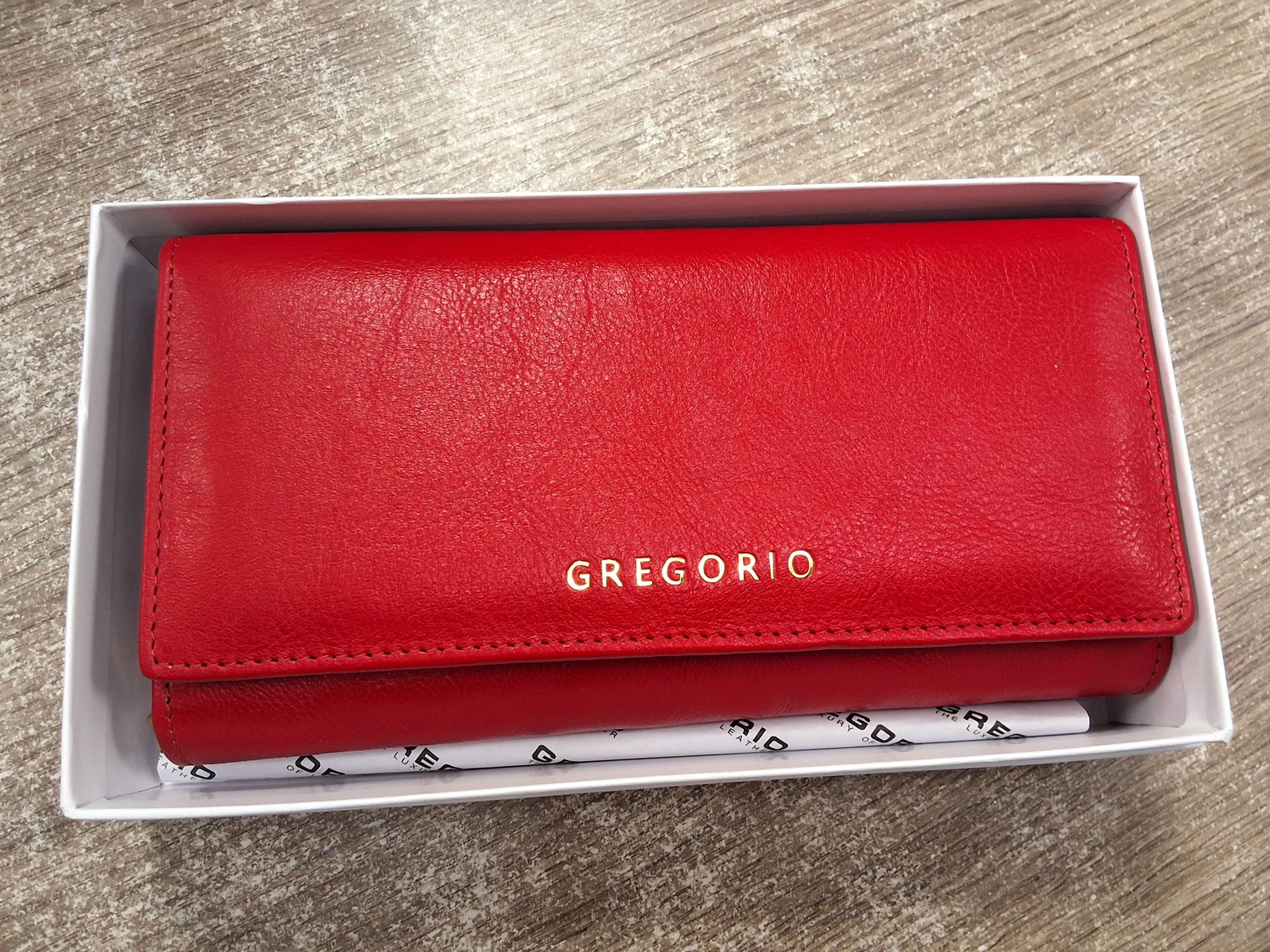 Bőr pénztárca GREGORIO IT-122 RED
