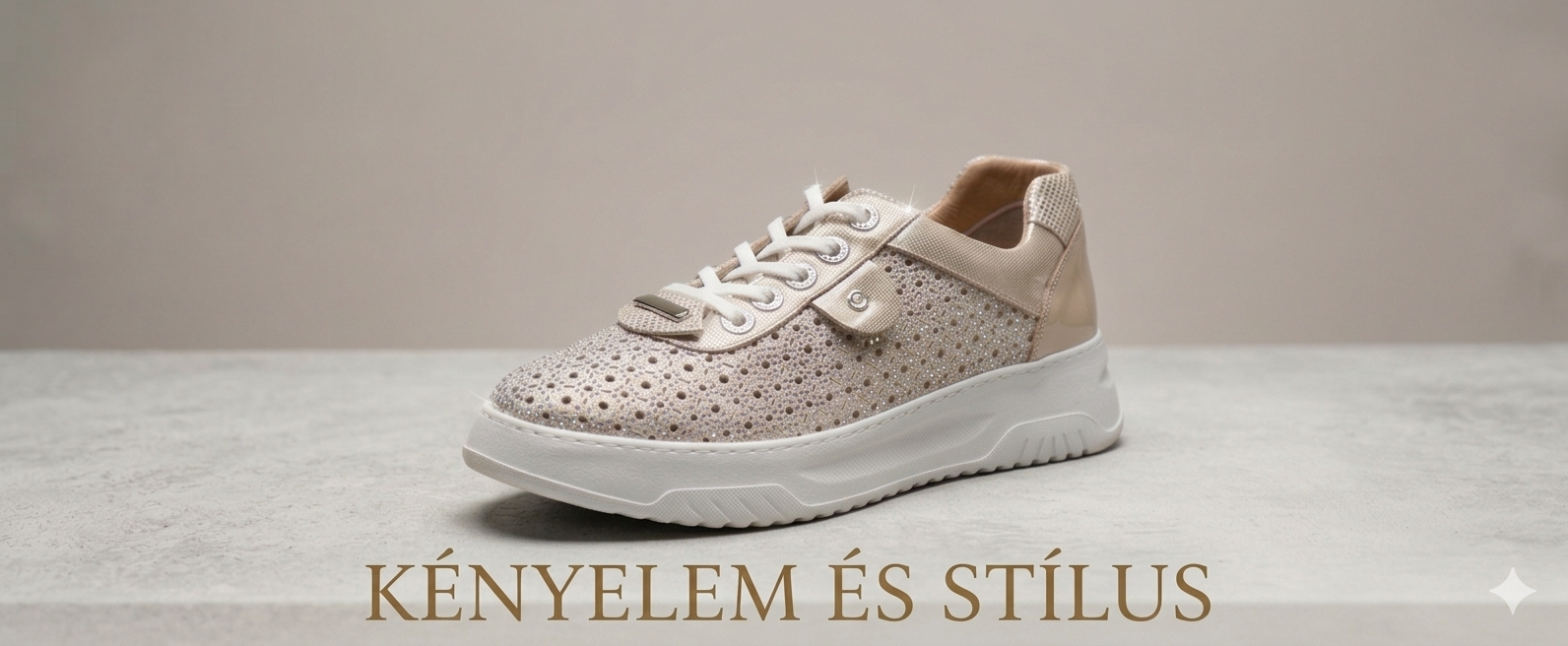 Női lyukacsos bőr félcipő 021 760 pezsgő-multikolor