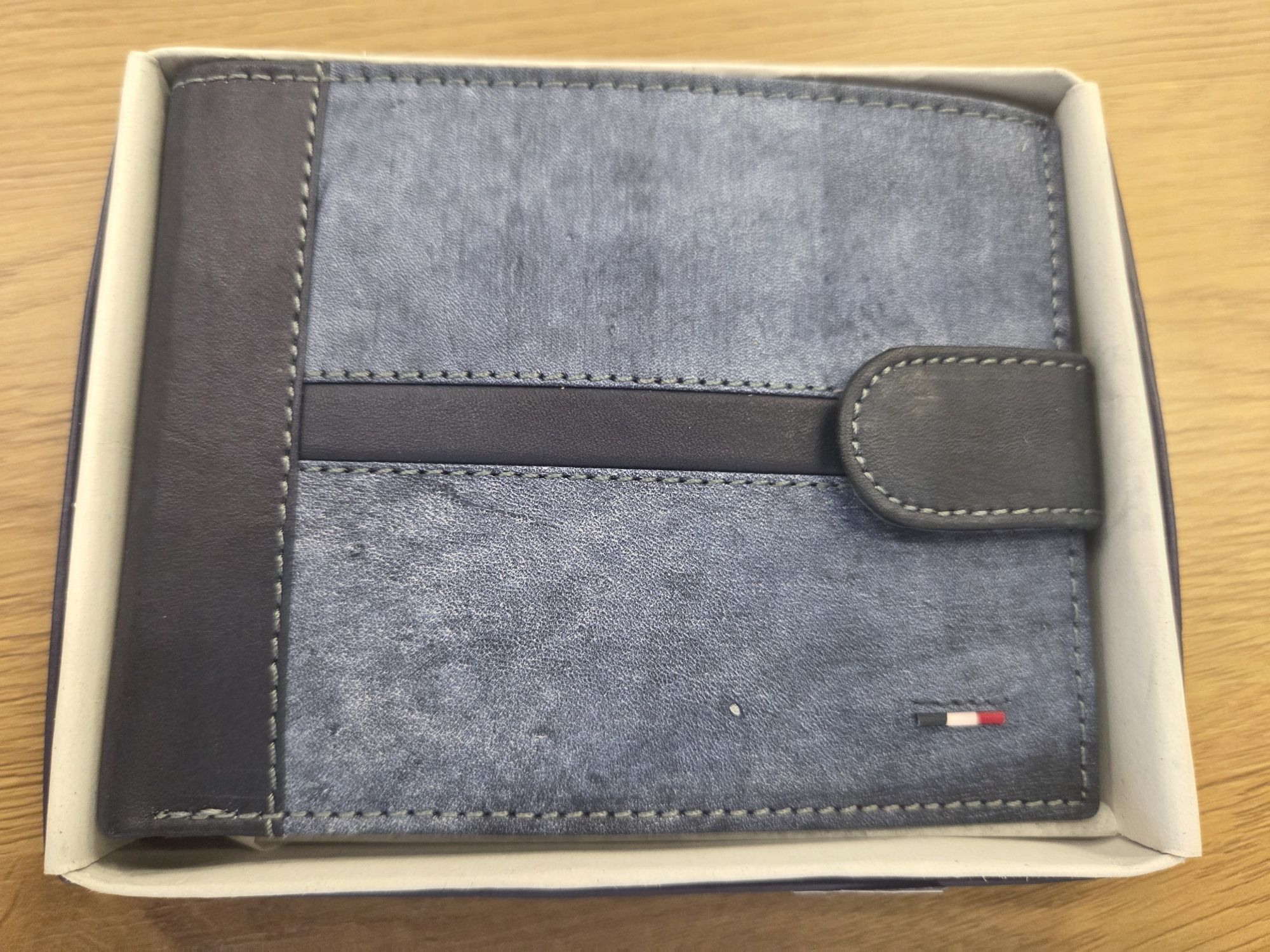 Bőr pénztárca LEF-10005 NAVY