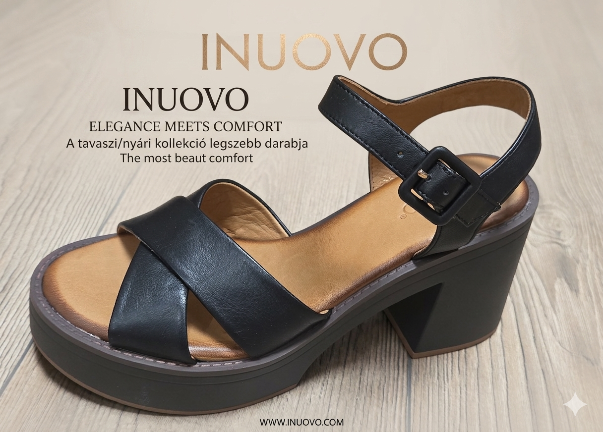 INUOVO női nyári szandál A97001 BLACK