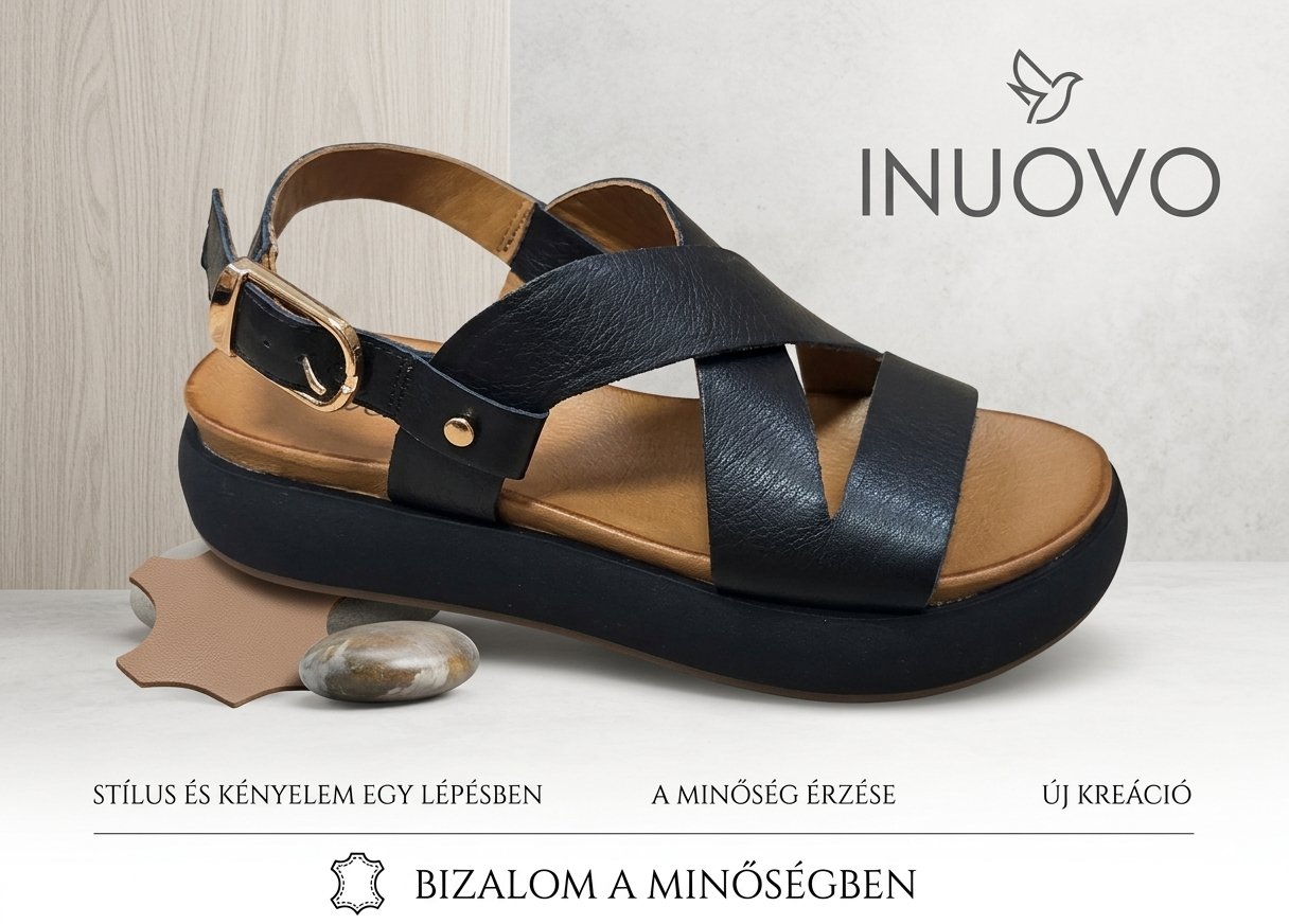 INUOVO női nyári szandál A96063 BLACK