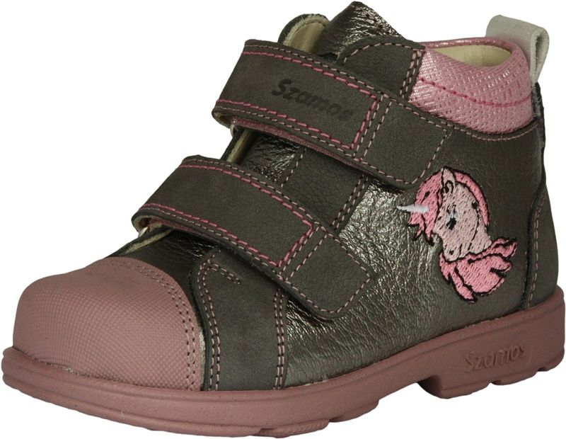 SZAMOS KÖLYÖK szupinált bőr cipő 1867-407492  szürke -pink  25-30 méretben