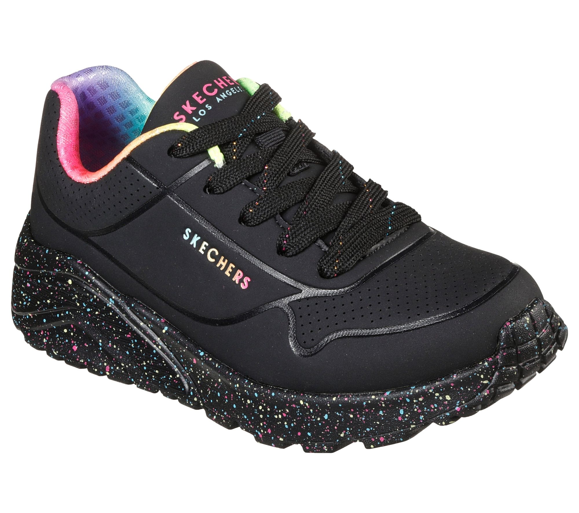 SKECHERS Uno Lite rainbow speck 310456 BKMT 