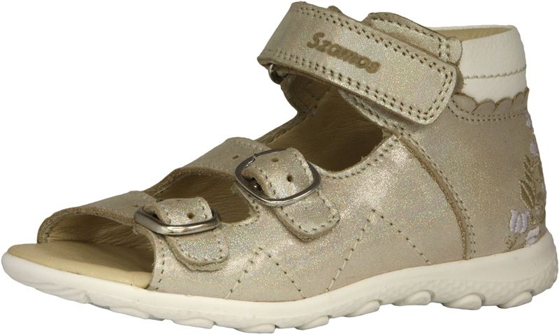SZAMOS KÖLYÖK bőr szandál 4421-504723 beige-fehér  31-35 méretben