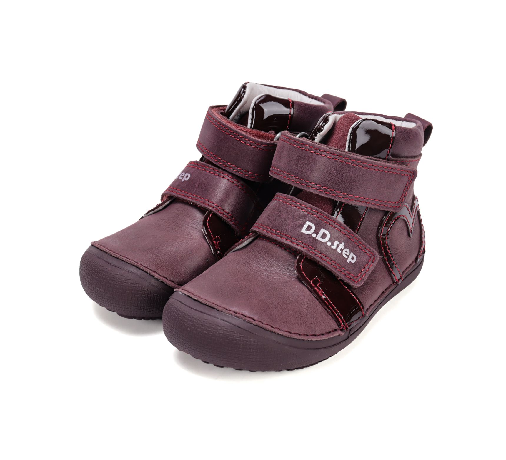 D.D.Step bőr félcipő A063-52818AM Raspberry 25-30 méretben