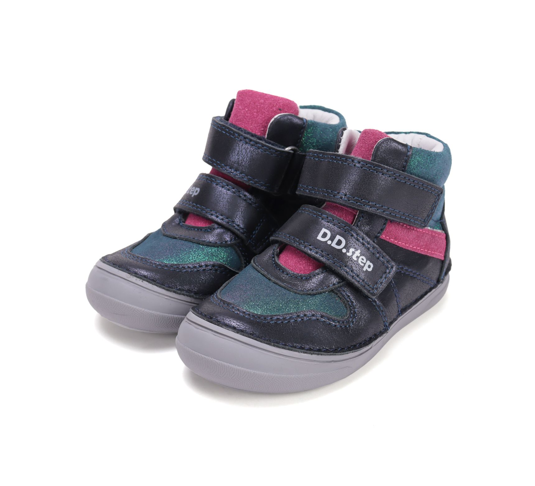 D.D.Step lányka bőr félcipő A078-52162DL Royal Blue 32-37 méretben
