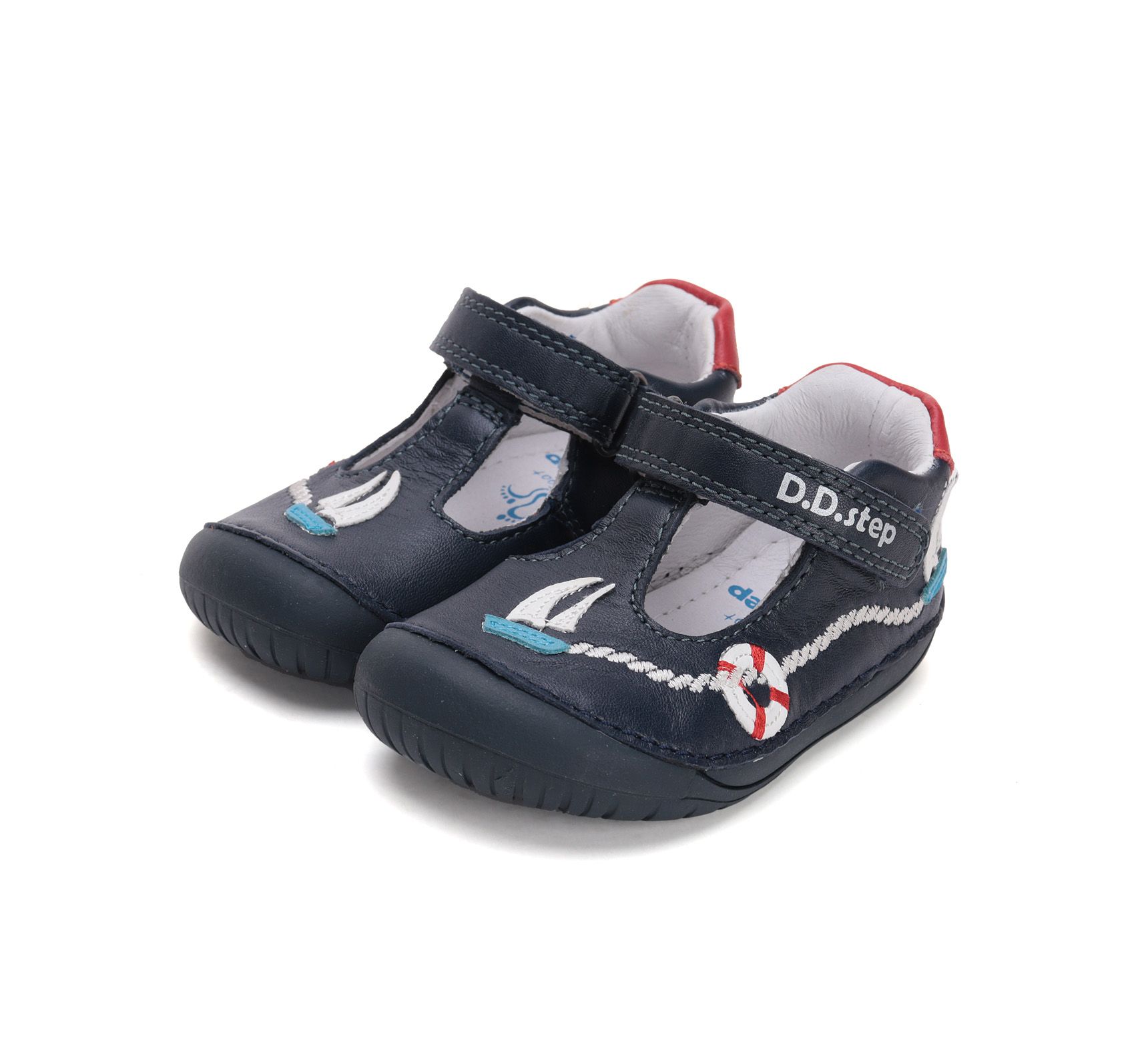 D.D.step bőr szandálcipő H070-51434 Royal Blue 20-25  méretben