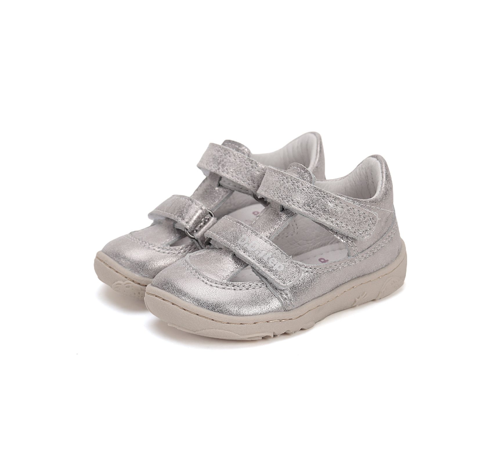 D.D.step bőr szandálcipő H077-51734M Silver 26-31  méretben