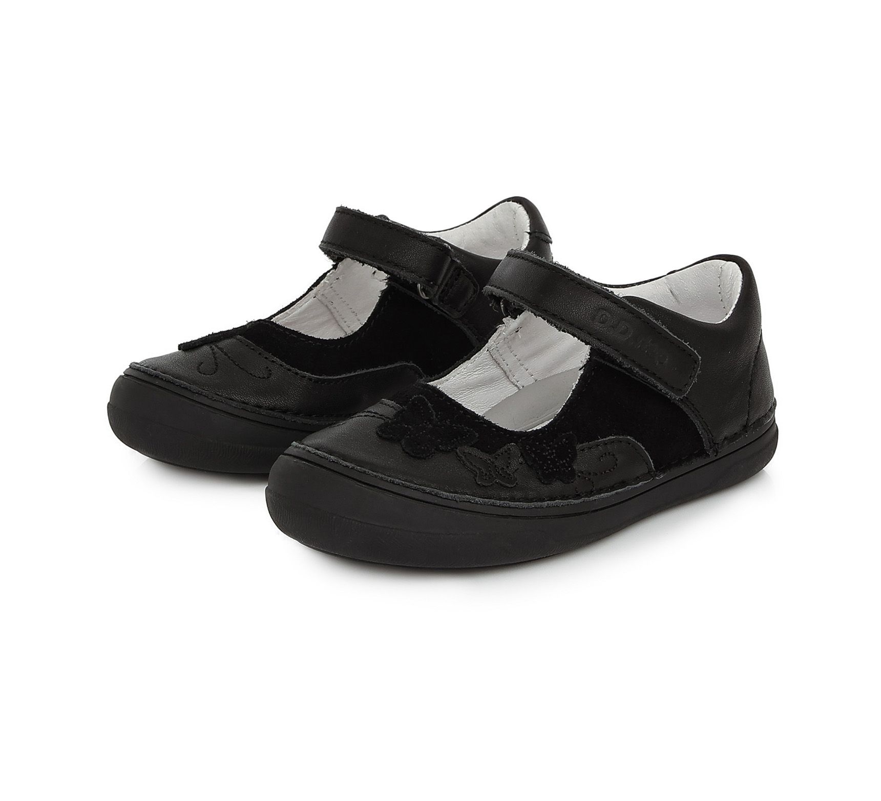 D.D.STEP LÁNYKA BŐR ÁTMENETI CIPŐ H078-383CM BLACK 26-31