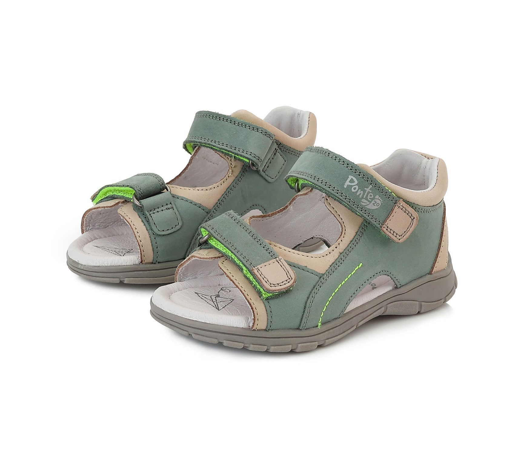 PONTE20 supinált szandál DA05-1-371c khaki  22-27 méretben