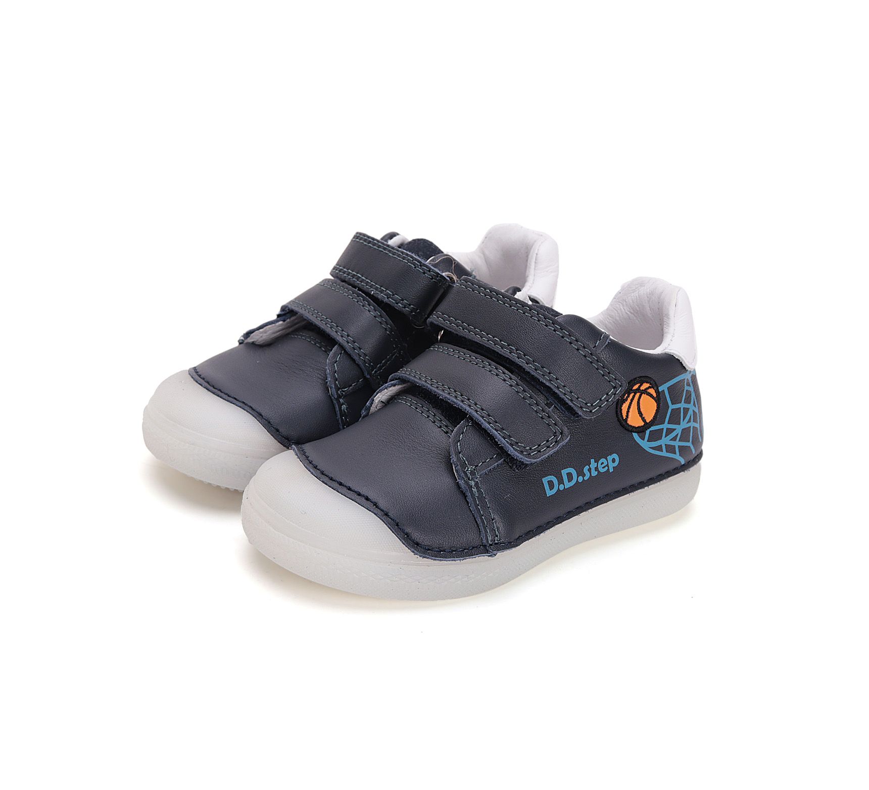 D.D.step bőr félcipő S049-51676M Royal Blue  25-30 méretben