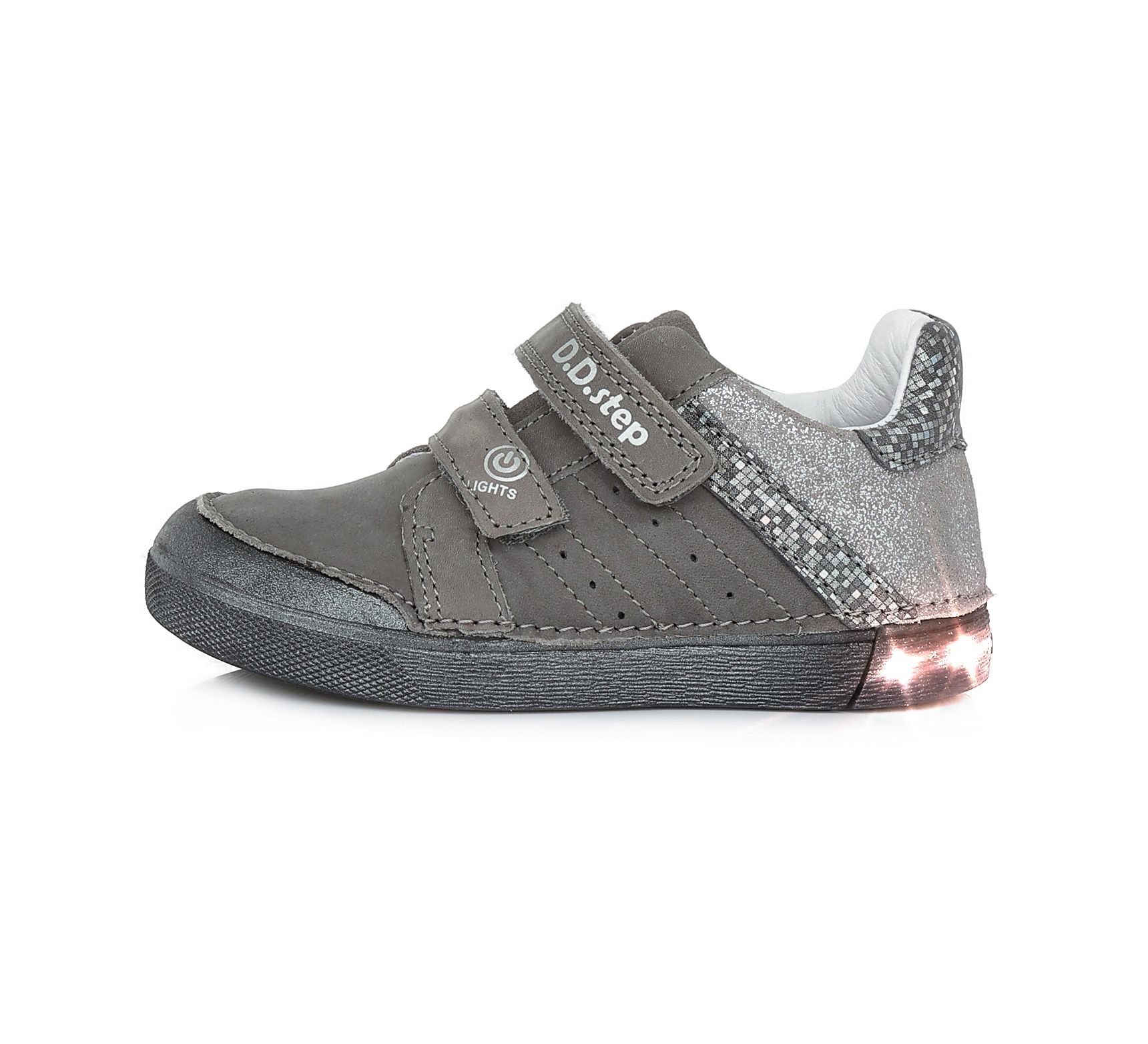 D.D.step bőr félcipő S068-337L GREY 31-36 MÉRETBEN