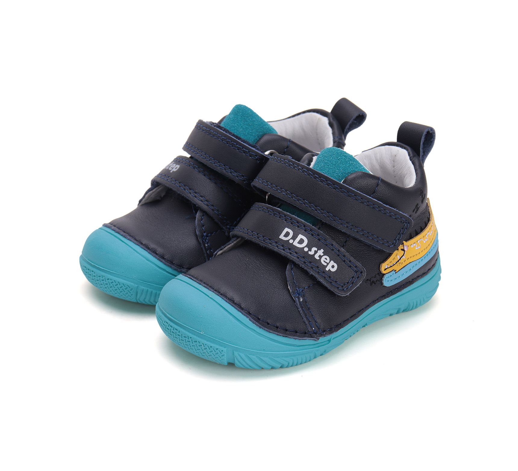 D.D.step bőr félcipő S082-51541 Royal Blue 20-25  méretben