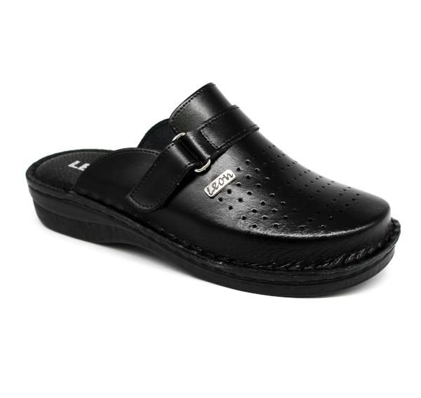 LEO Comfort férfi bőr klumpa  V230 fekete 