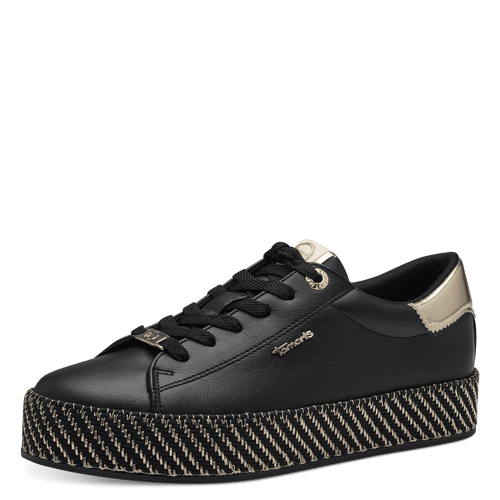 Tamaris cipő 1-23713-42 048 Black/Gold
