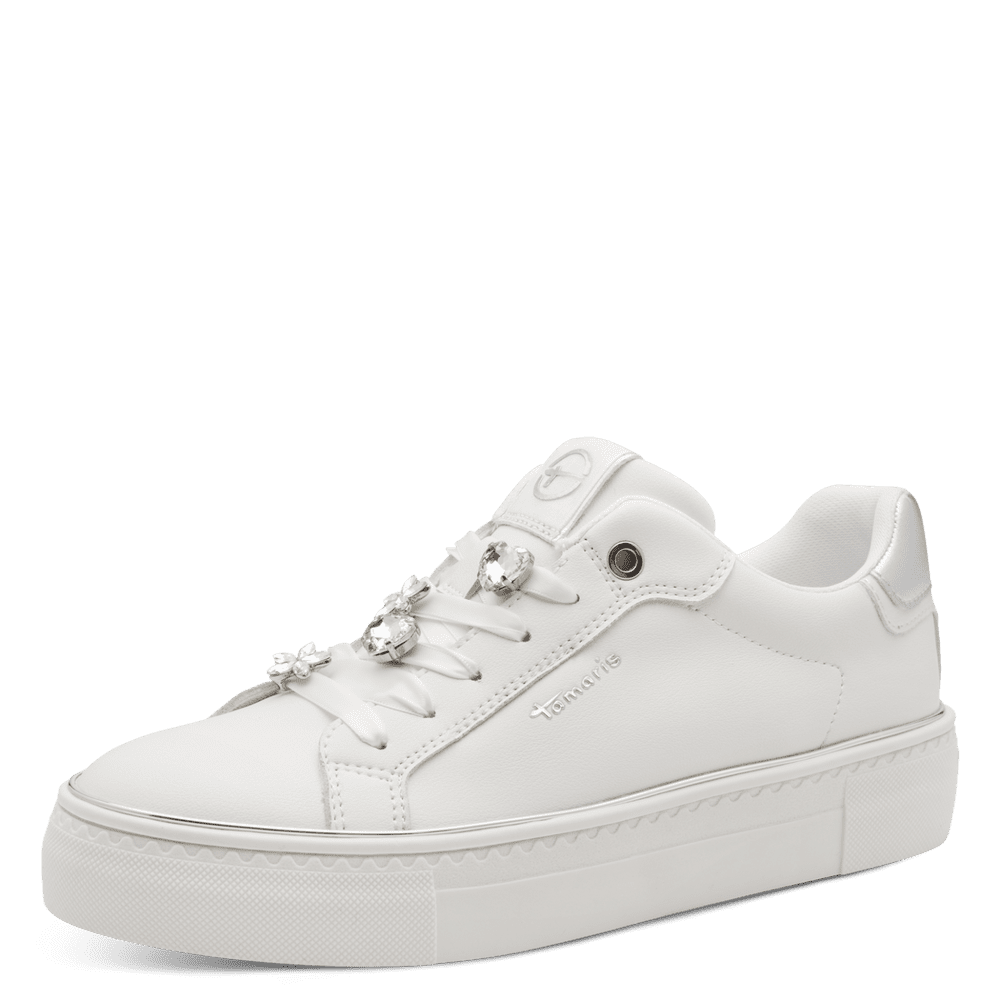 Tamaris cipő 1-23751-44 1A1 White/Silver