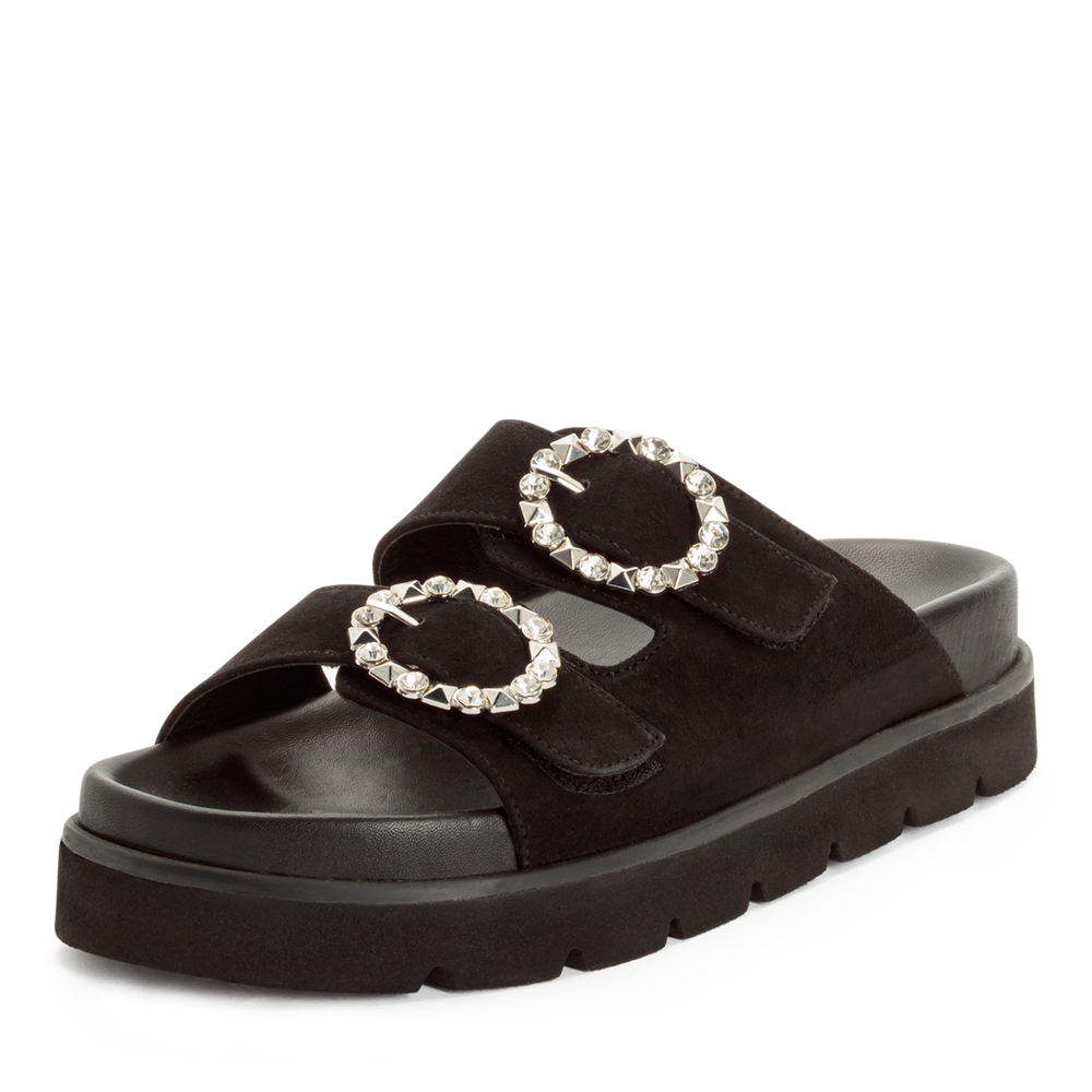 Tamaris papucs 1-27517-46 004 Black Suede