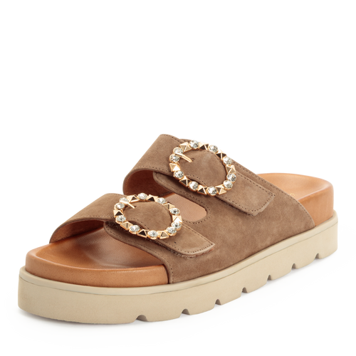 Tamaris papucs 1-27517-46 378 Taupe Suede