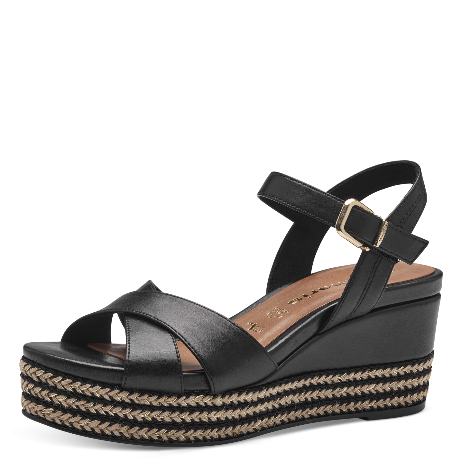Tamaris női szandál 1-28001-42 003 Black Leather