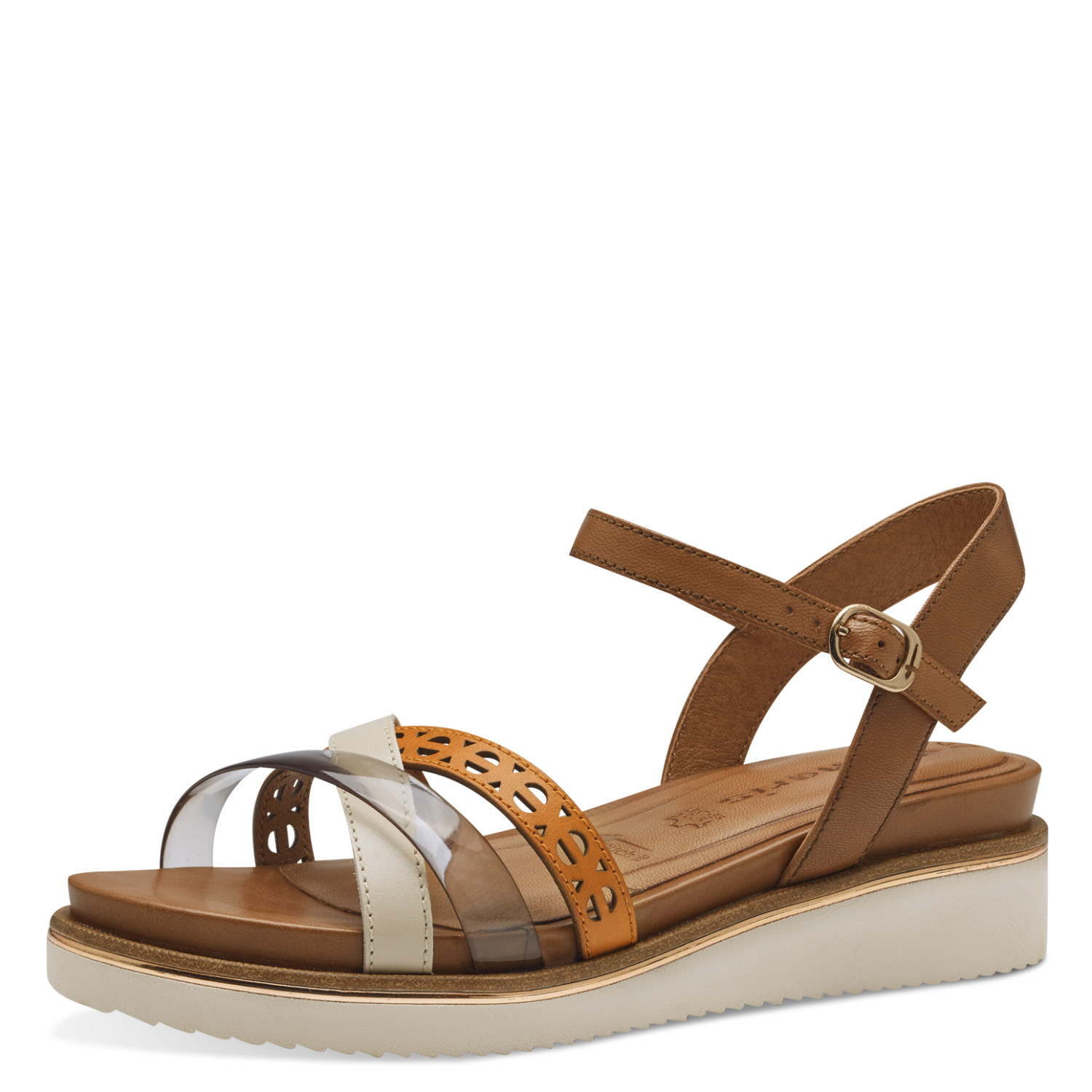 Tamaris női szandál 1-28255-42 392 Cognac Comb