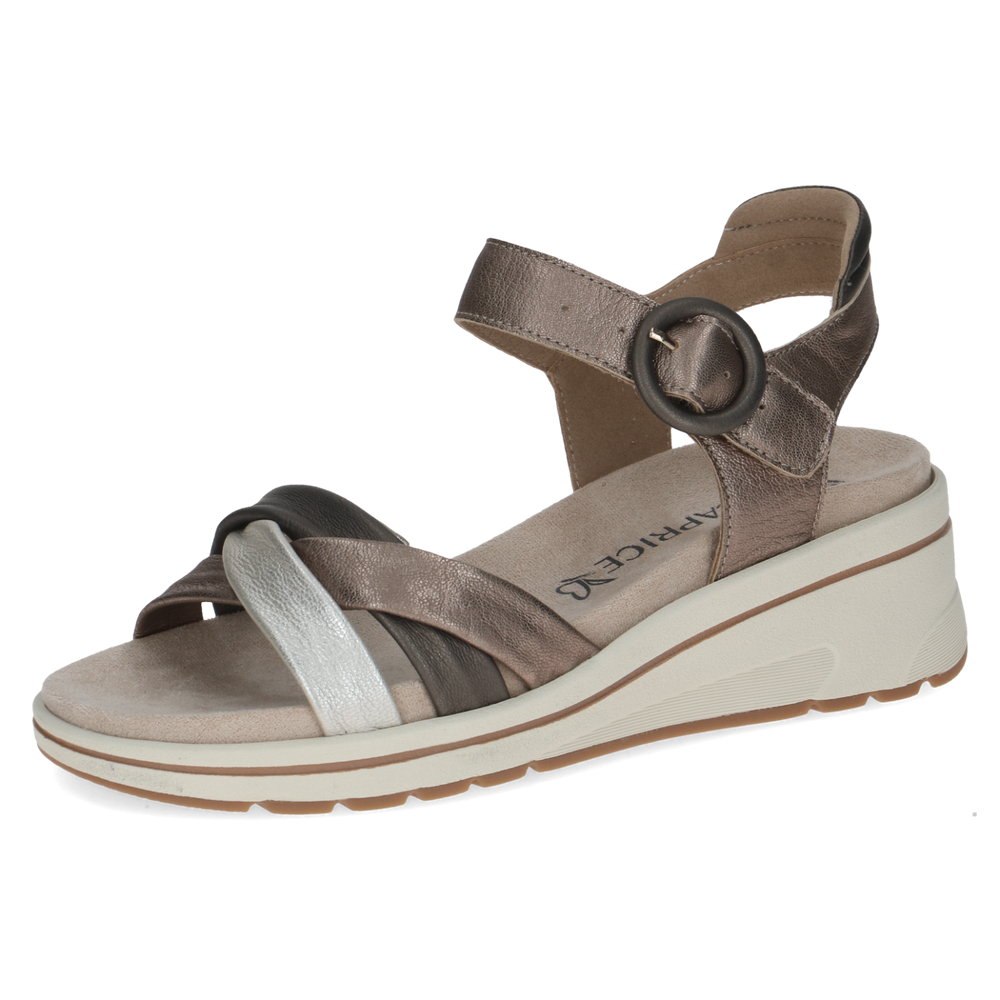 Caprice szandál 9-28304-46 366 Taupe Met.Com