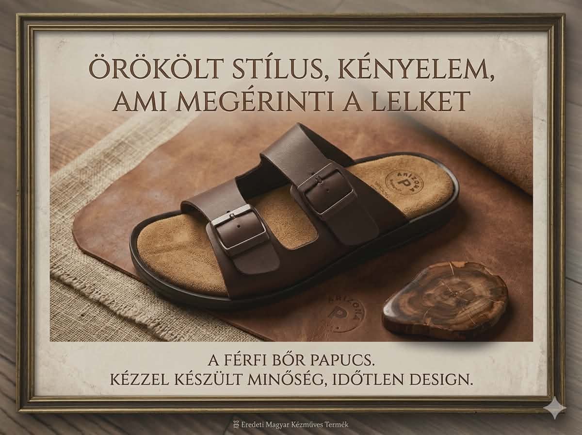 Férfi nyári papucs B100-PS barna