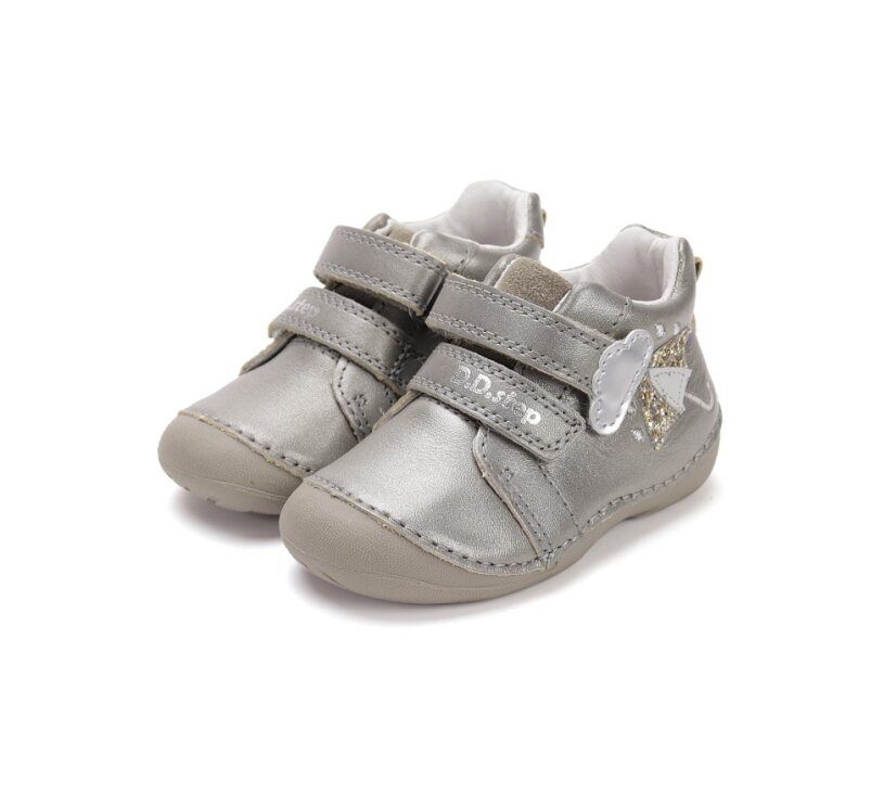 D.D.Step bőr félcipő S015-52650 Dark Grey 19-24 méretben
