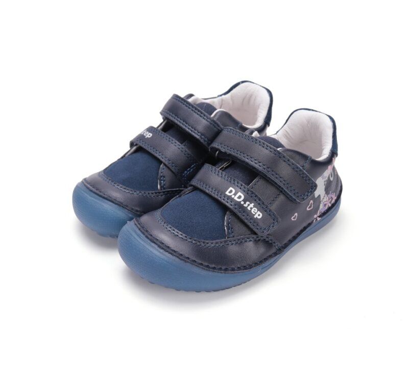 D.D.Step lányka bőr félcipő S063-52937M Royal Blue 25-30 méretben