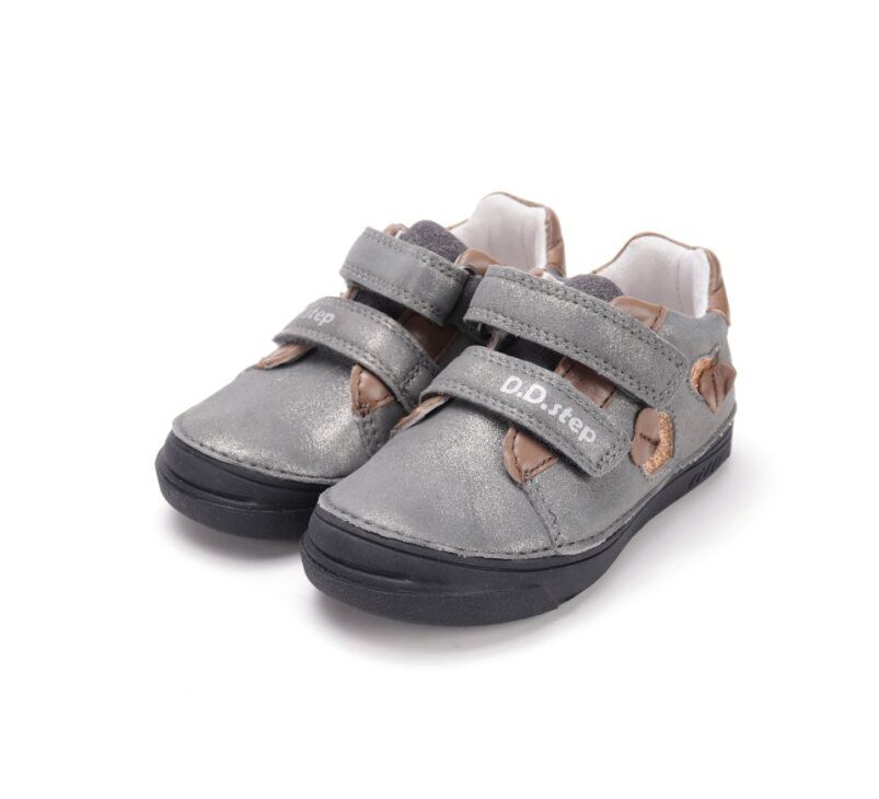 D.D.Step lányka bőr félcipő S040-52547M Dark Grey 25-30 méretben